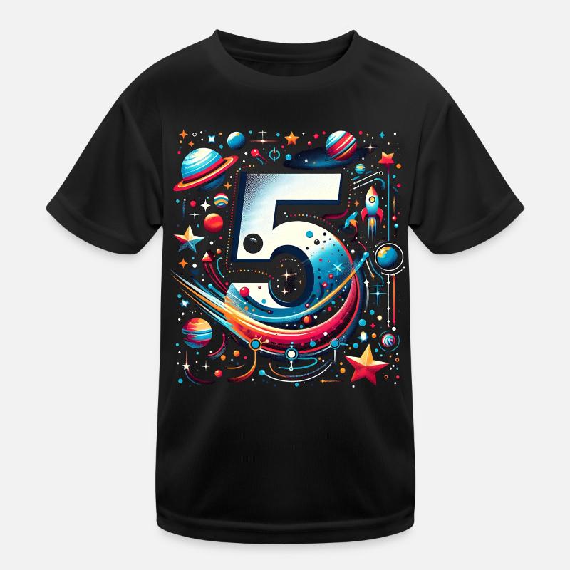 astronaute 5ème anniversaire garçon de l’espace 5 ans T-shirt sport Enfant