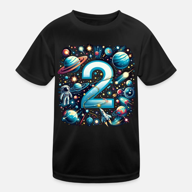 astronaute 2e anniversaire Space Boys 2 ans T-shirt sport Enfant
