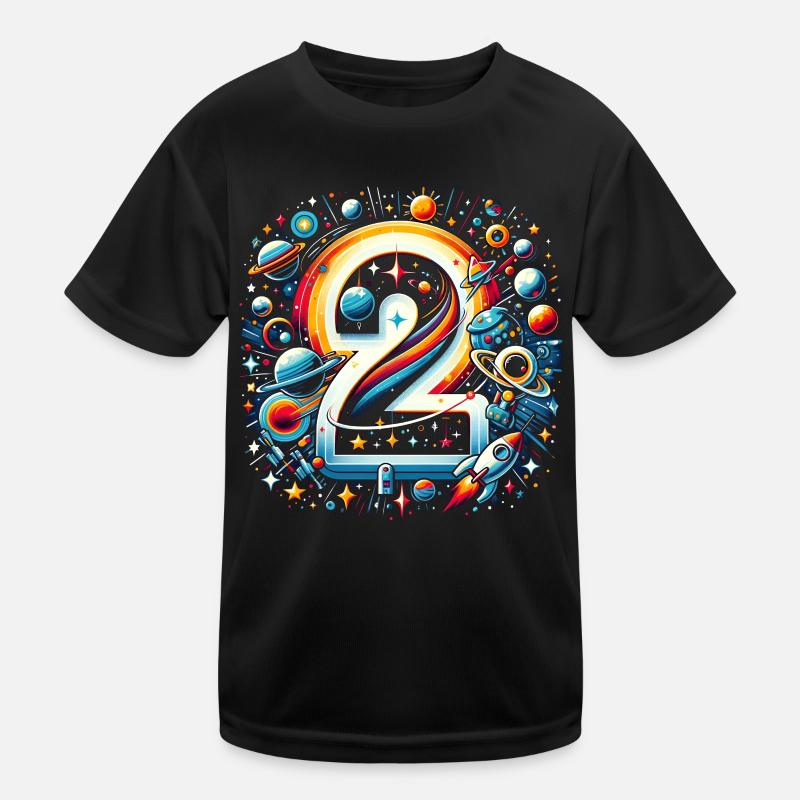 astronaute 2e anniversaire Space Boys 2 ans T-shirt sport Enfant