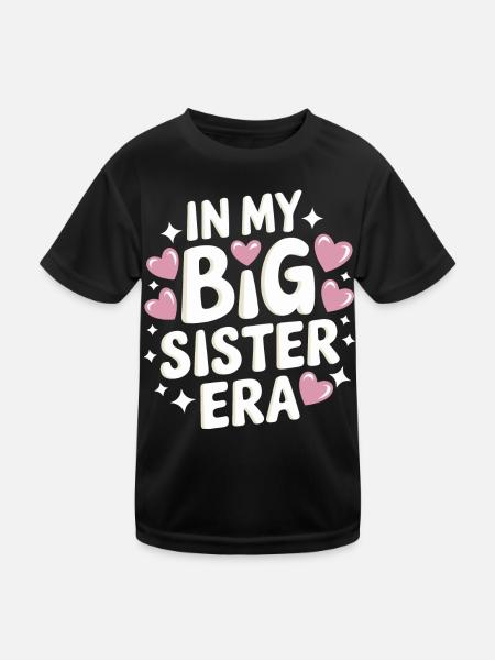 Sœur, Frère ou sœur, Famille - T-shirt sport Enfant - noir - Devant