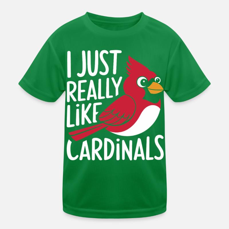 Cardinal Red Cardinal Vogel Red Cardinal Kids Functional T-Shirt