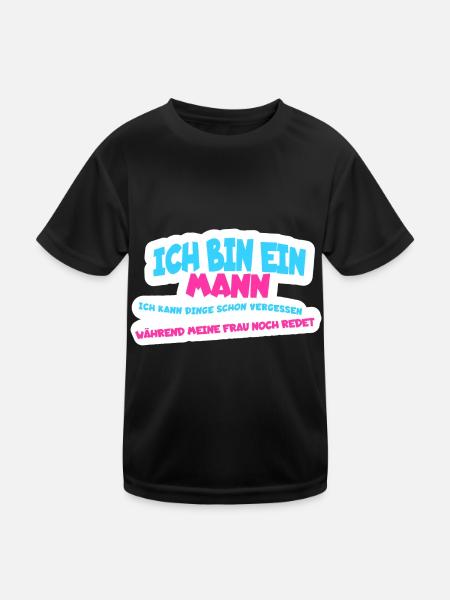 I'm a man, I can forget things - Kids Functional T-Shirt - black - Front