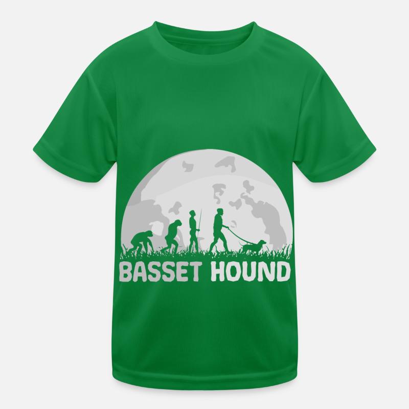 Basset Hound Chien Evolution Lune T-shirt sport Enfant