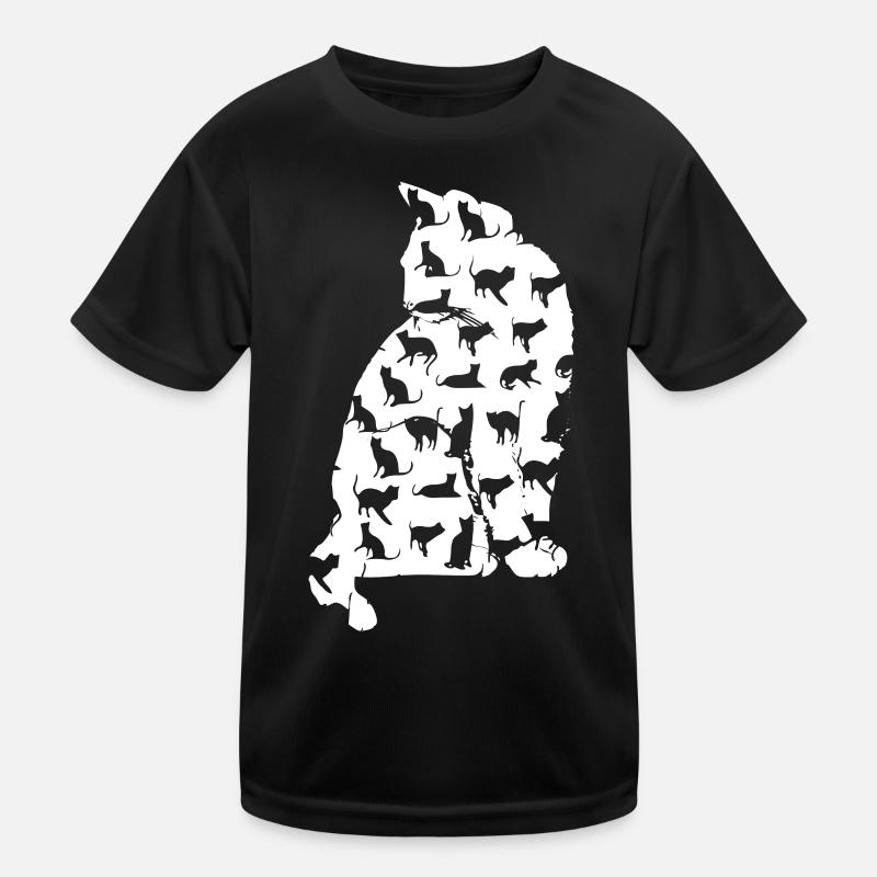 chat chat chat chat chat chatte minette chatte chatte minette - T-shirt sport Enfant - noir