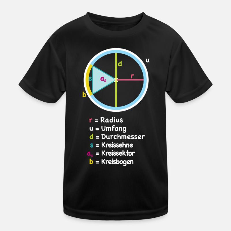 Kreis Radius Diagramm Kunst Kinder Funktions-T-Shirt