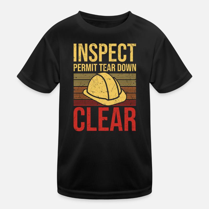 Inspecter le permis démolir l’épave de construction transparente T-shirt sport Enfant