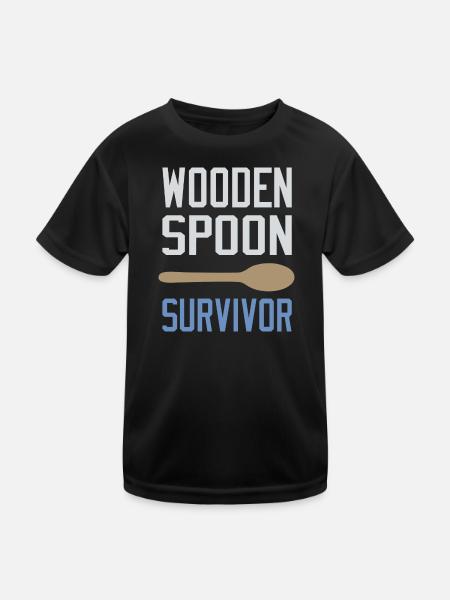 Wooden Spoon Survivor - Kids Functional T-Shirt - black - Front