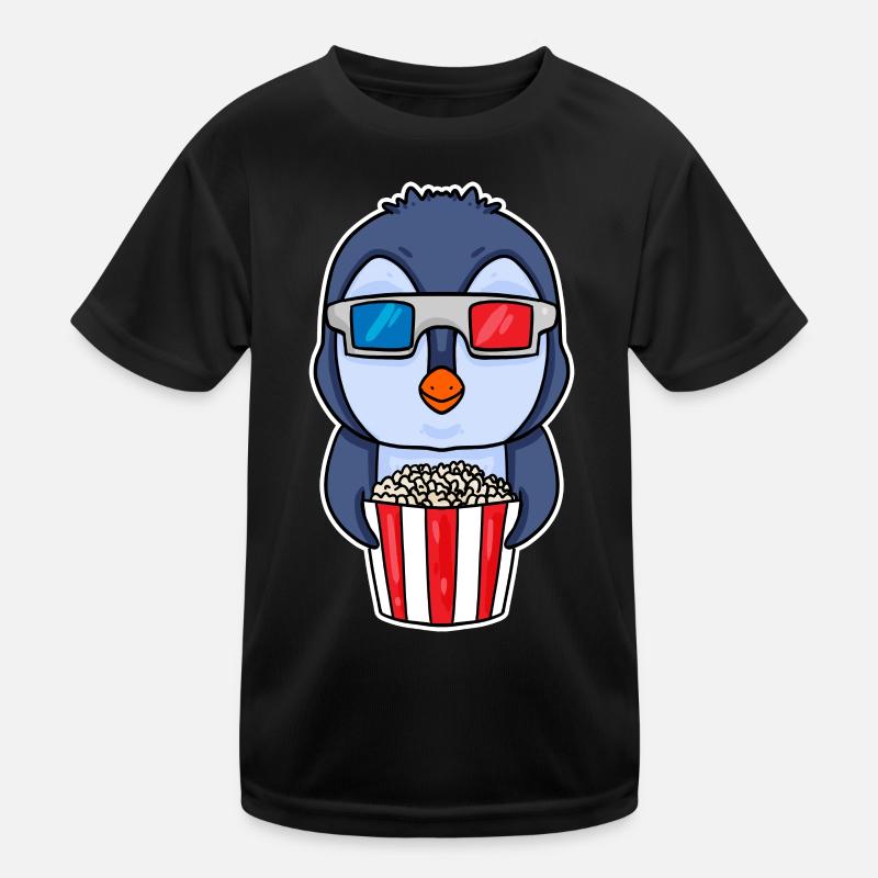 Popcorn Cinema Penguin Kids Functional T-Shirt