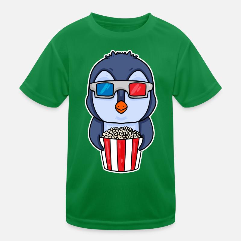 Popcorn Kino Pinguin Kinder Funktions-T-Shirt