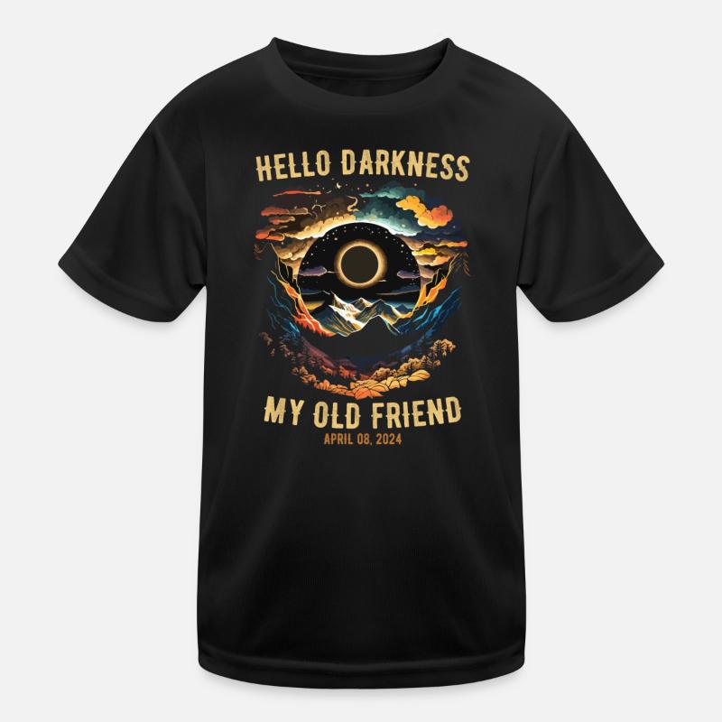 Hello Darkness My Old Friend Solar Eclipse T-shirt sport Enfant