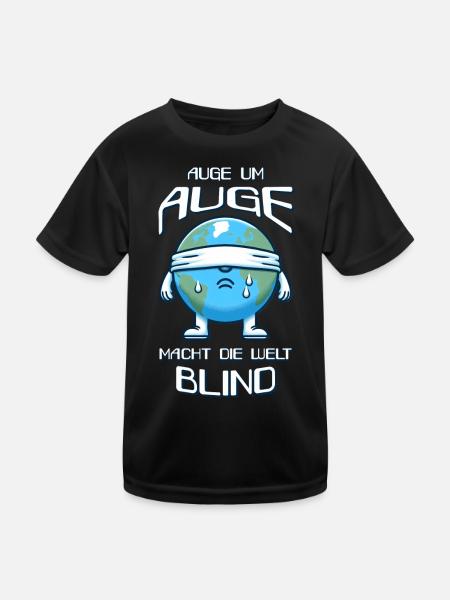 Œil pour œil - T-shirt sport Enfant - noir - Devant