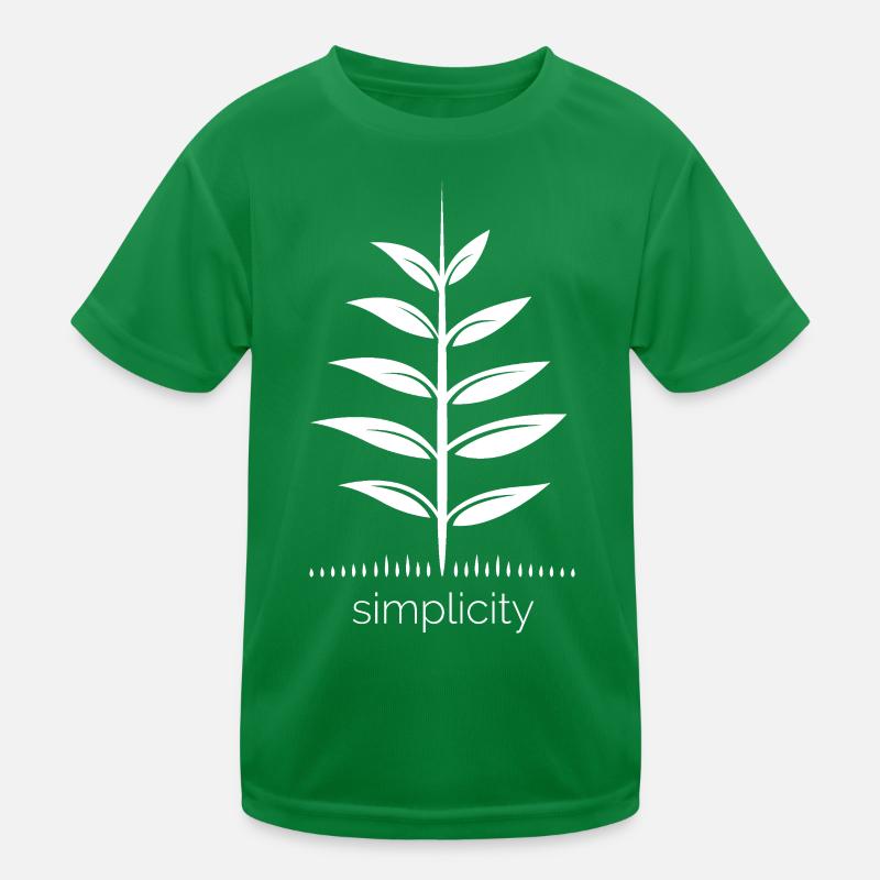Simplicité – Feuille minimaliste au design naturel T-shirt sport Enfant