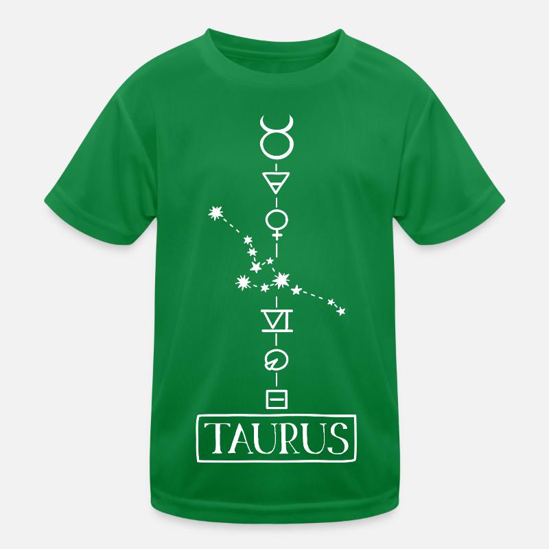 Taurus - Stier Sternzeichen - weiss Kinder Funktions-T-Shirt