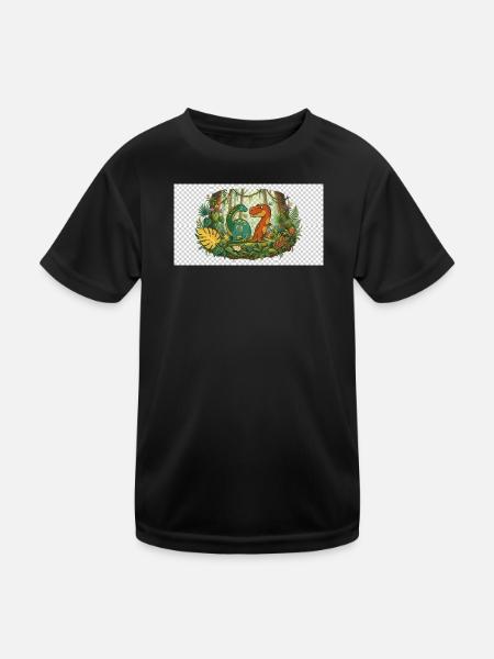 six seven - Kids Functional T-Shirt - black - Front