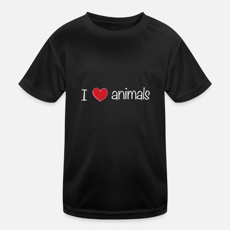 ich liebe tiere text Kinder Funktions-T-Shirt