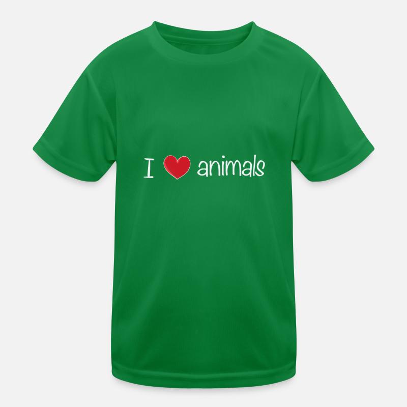 ich liebe tiere text Kinder Funktions-T-Shirt