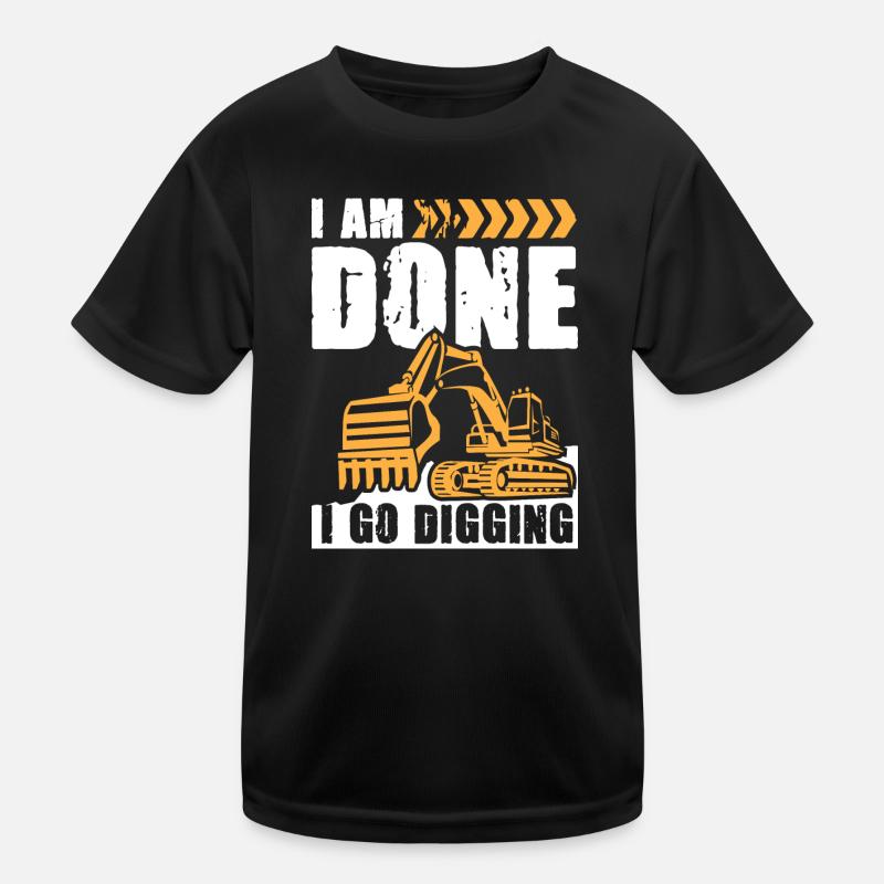 I Go Digging Excavator Kinder Funktions-T-Shirt