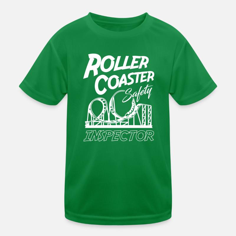 Roller Coaster Safety Inspector Kids Functional T-Shirt