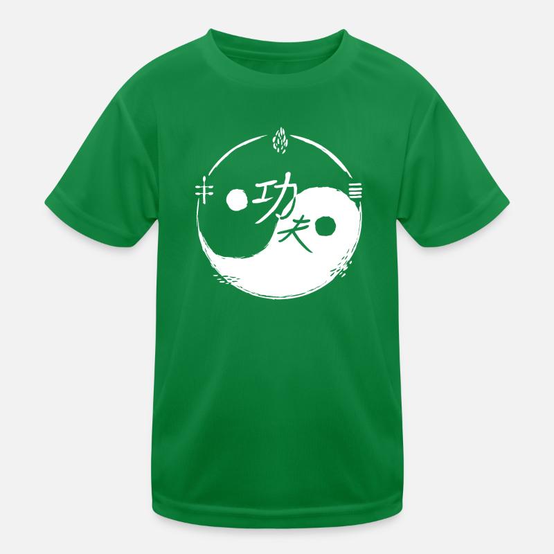 Ying and Yang Kungfu / 5 elements / white Kids Functional T-Shirt