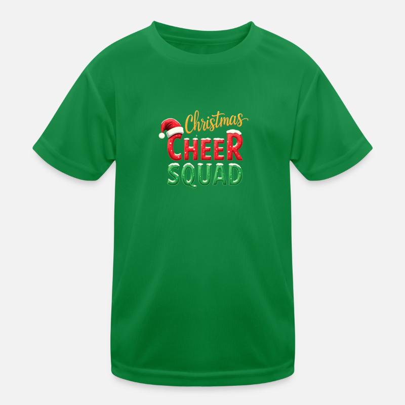 Weihnachten Cheer Squad Freude Kinder Funktions-T-Shirt