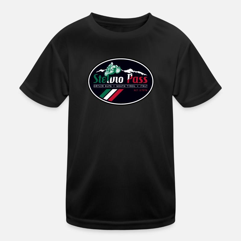 Stelvio Pass Sticker T Shirt Design 03 Kids Functional T-Shirt