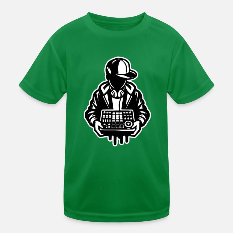 Beat Maker Sampler in der Hand Kinder Funktions-T-Shirt