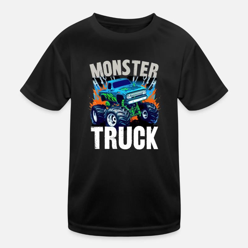 Monstertruck Kinder Funktions-T-Shirt