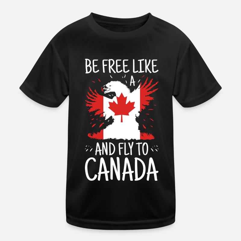 Canada Flag Maple Leaf Canadian Flag Canada Kids Functional T-Shirt