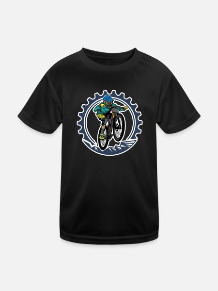 Mountain Bike Bike Mountain bike Mountain mountain - T-shirt sport Enfant - noir - Devant