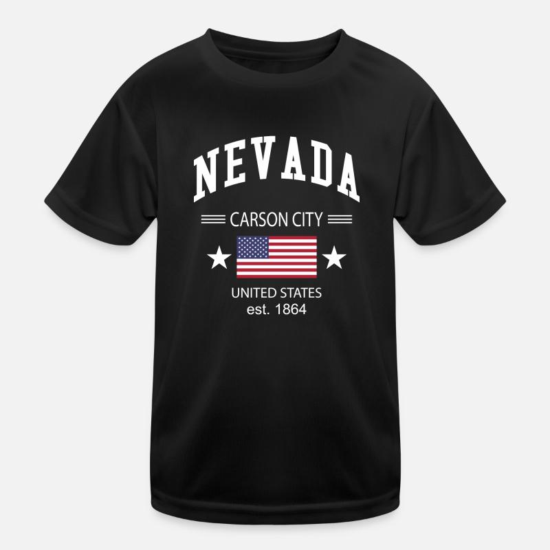Nevada - Kinder Funktions-T-Shirt - Schwarz