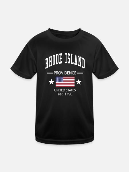 Rhode Island - Kids Functional T-Shirt - black - Front