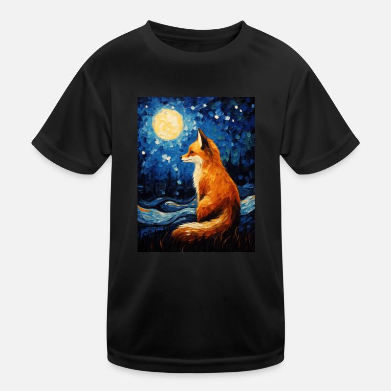 Fox Van Gogh Style T-shirt sport Enfant