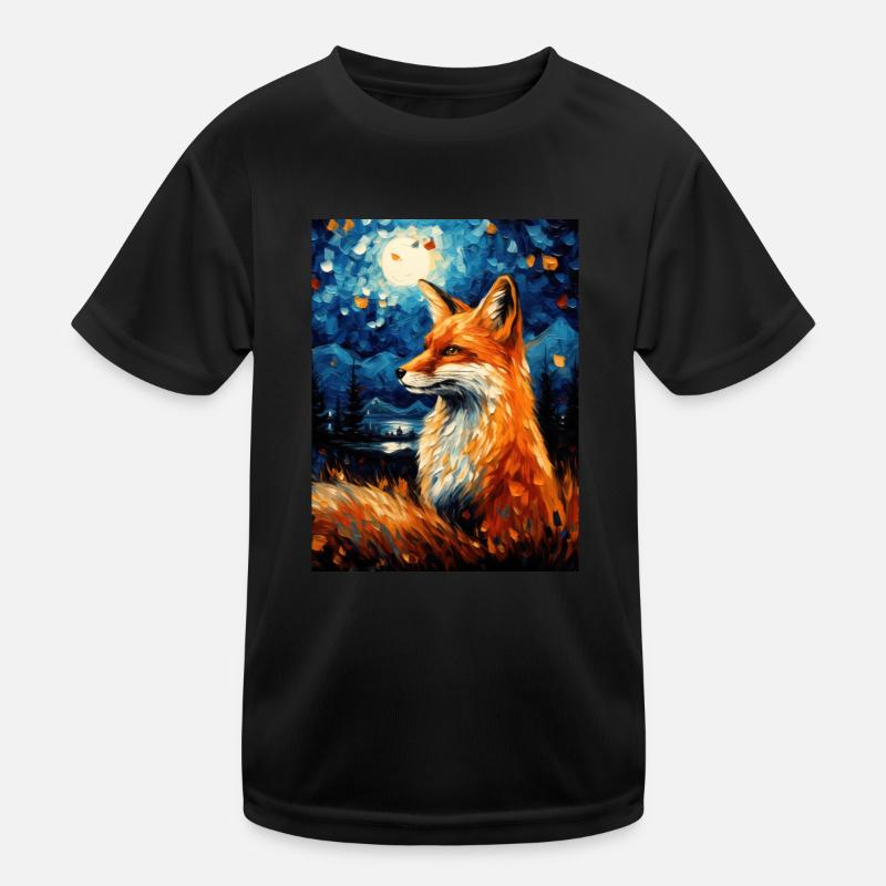 Fox Van Gogh Style T-shirt sport Enfant