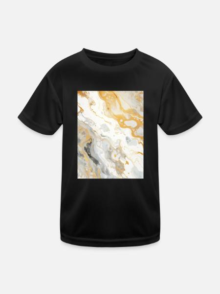 Marble Stone - Kids Functional T-Shirt - black - Front
