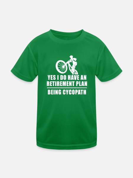 Cycopath - Kinder Funktions-T-Shirt - Kelly Green - Vorne