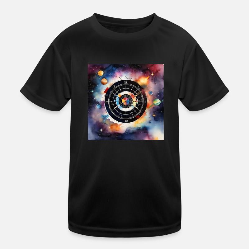 Kosmischer Dart-Karneval Kinder Funktions-T-Shirt