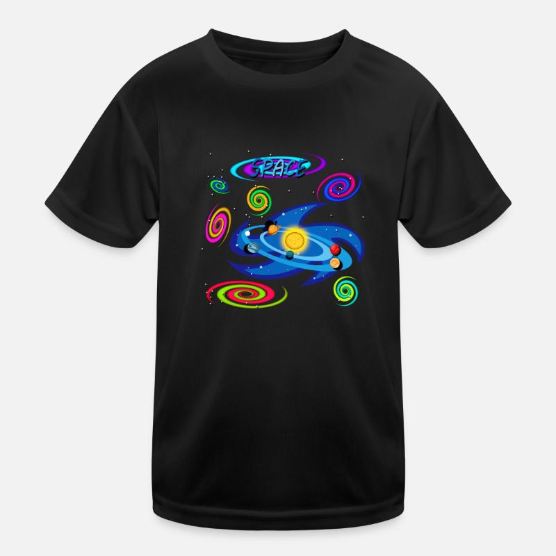 SOLAR SYSTEM (wählen Sie dunkle Farbe für diese Version) Kinder Funktions-T-Shirt