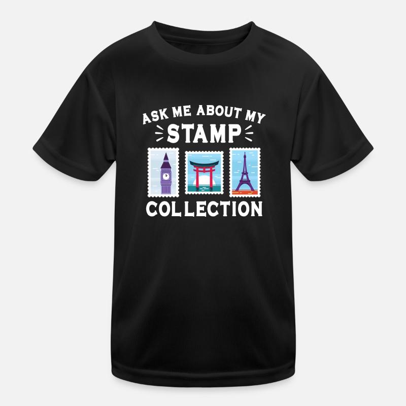 Stamp collecting Kids Functional T-Shirt