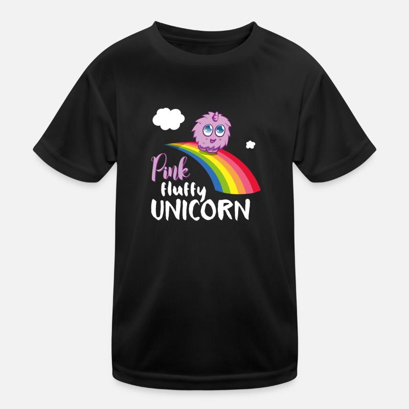 Pink fluffy Unicorn T-shirt sport Enfant