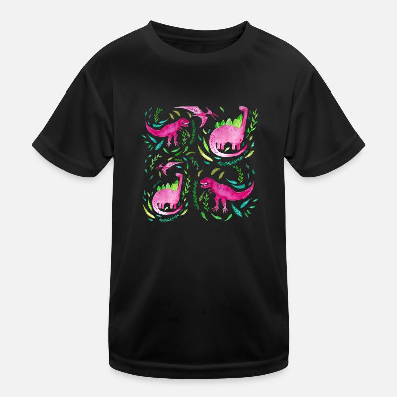 Rosa Dinosaurier für Mädchen Geschenk Kinder Funktions-T-Shirt