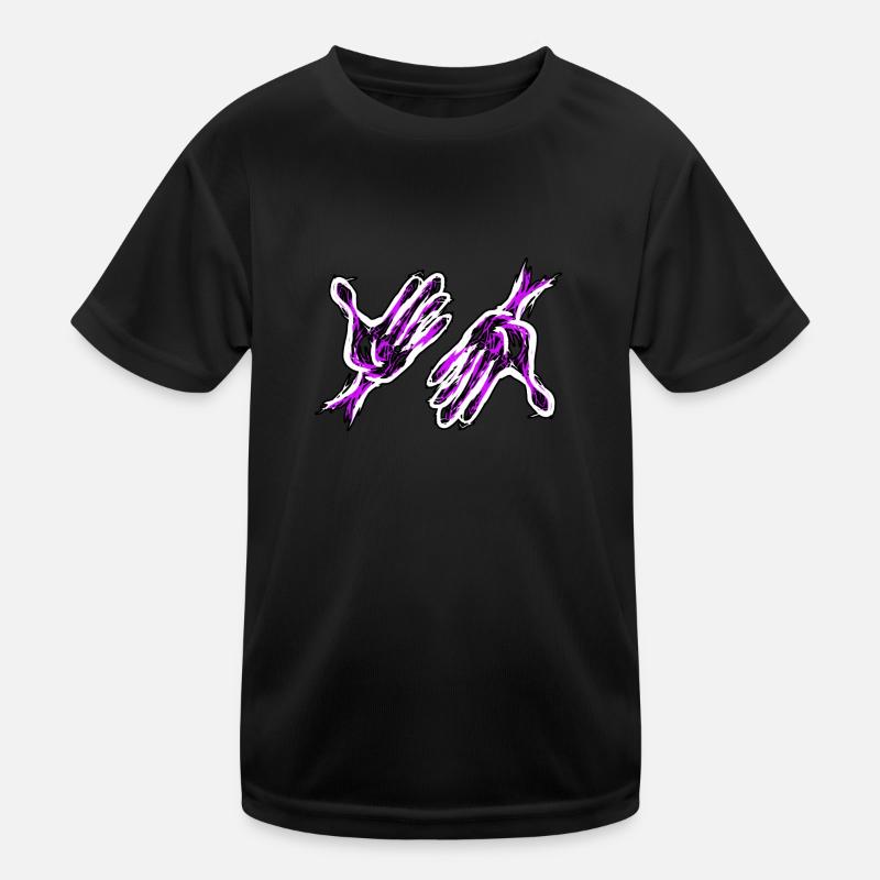 purple hand hands Kids Functional T-Shirt
