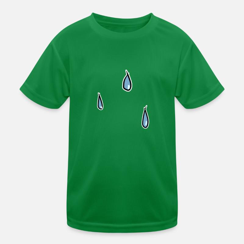 rain water pattern weather drops tears tears Kids Functional T-Shirt