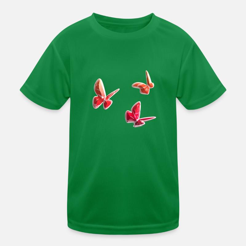 rote schmetterlinge schmetterling tiere tier symbo Kinder Funktions-T-Shirt