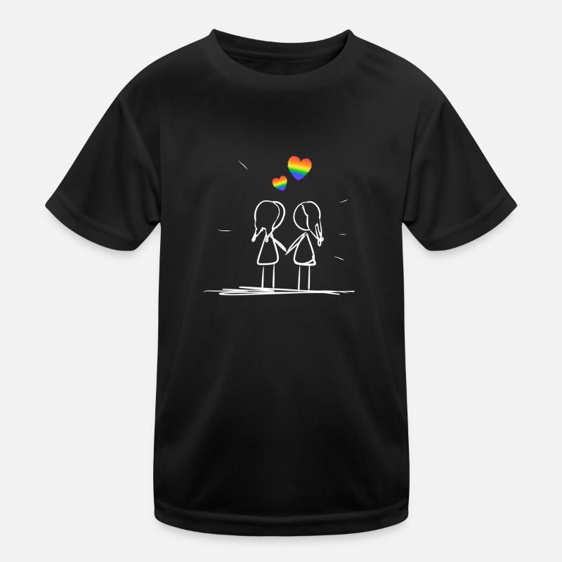 lgbt hearts love lesbian lgbt Kids Functional T-Shirt