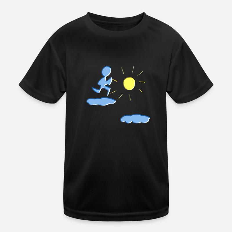 running on clouds sun sky sport runners Kids Functional T-Shirt