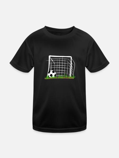 Football but sport sport athlète gazon ballon - T-shirt sport Enfant - noir - Devant