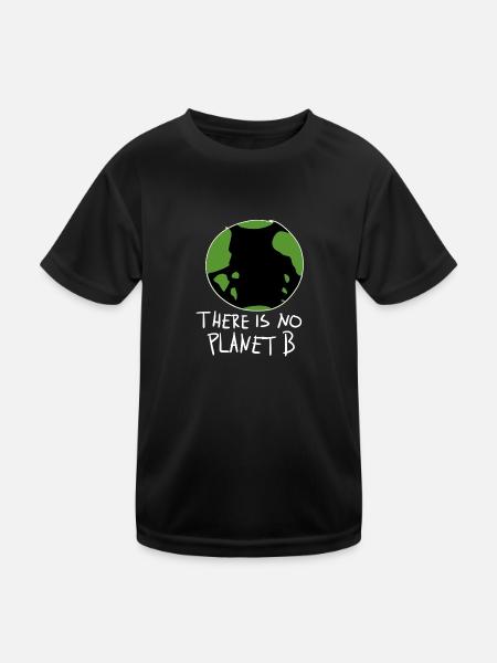 climate protection climate change earth planet b - Kids Functional T-Shirt - black - Front
