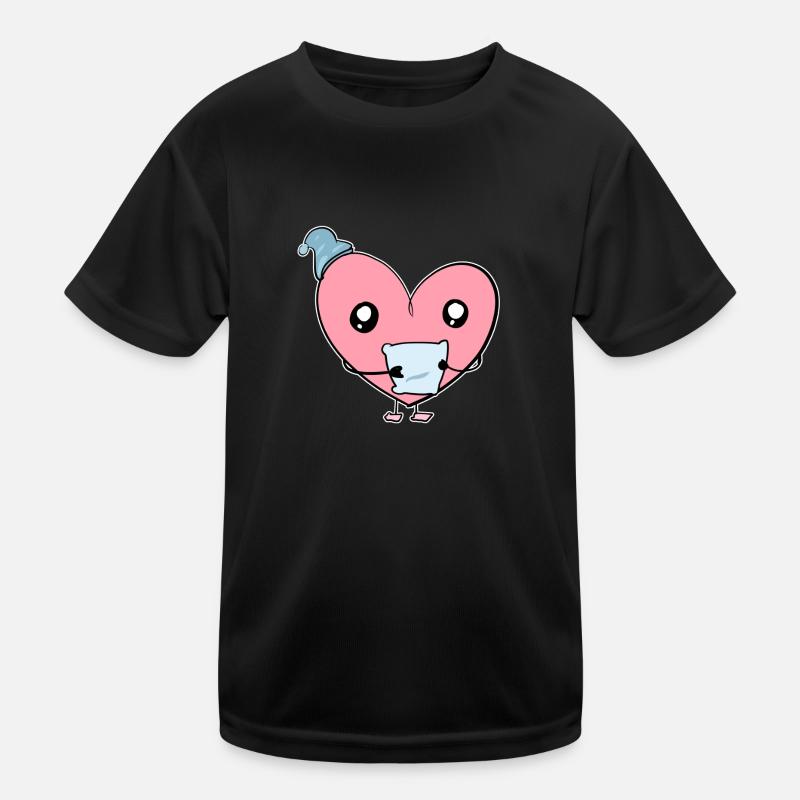anxious heart pink tired pillows sleep night Kids Functional T-Shirt