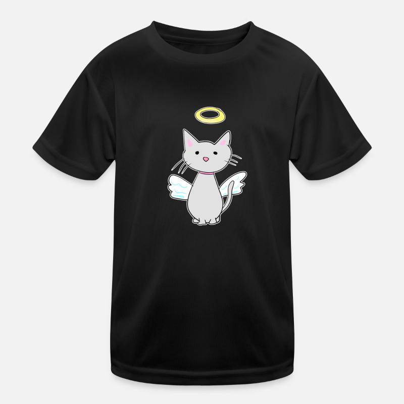 angel cat protector pet Kids Functional T-Shirt