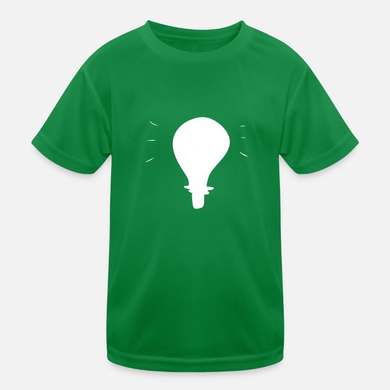 light bulb light symbol glow Kids Functional T-Shirt